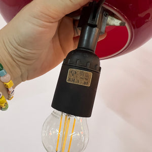 Hängelampe rot Glas von Peill & Putzler