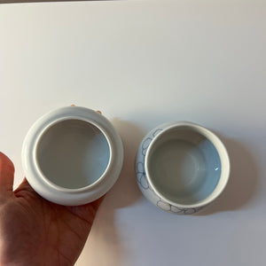 Set: Zucker & Milchkännchen Kiruna Garden weiß blau von Tapio Wirkkala für Thomas