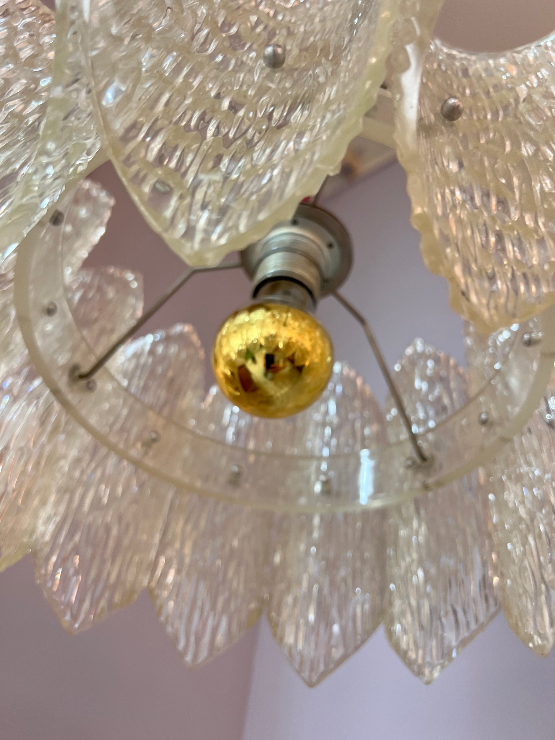 Hängelampe Plexiglas 70er