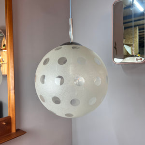 Hängelampe Glaskugel Chrom von Richard Essig