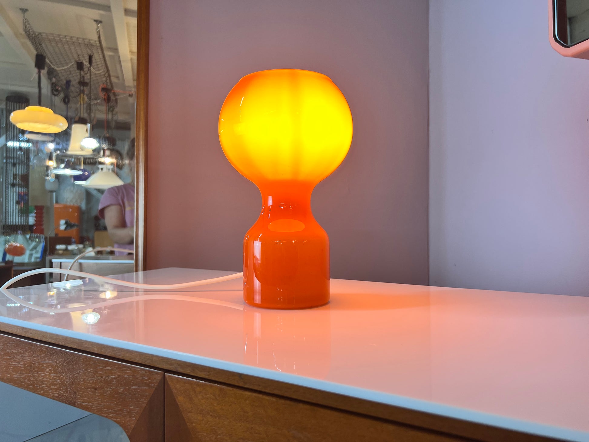 Tischlampe orange von Jean-Paul Emonds-Alt für Philips