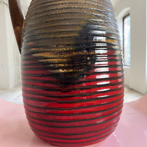 Bodenvase 417-42 rot braun von Scheurich West Germany