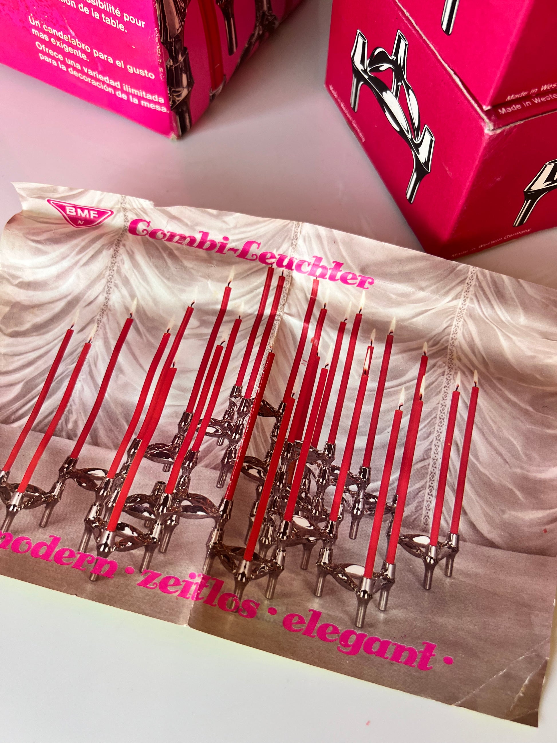 Set: 4x Kerzenständer BMF in Originalverpackung ohne Kerzen von Stoff & Nagel für BMF
