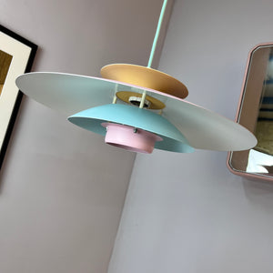 Lamellenlampe neu lackiert rosa mint