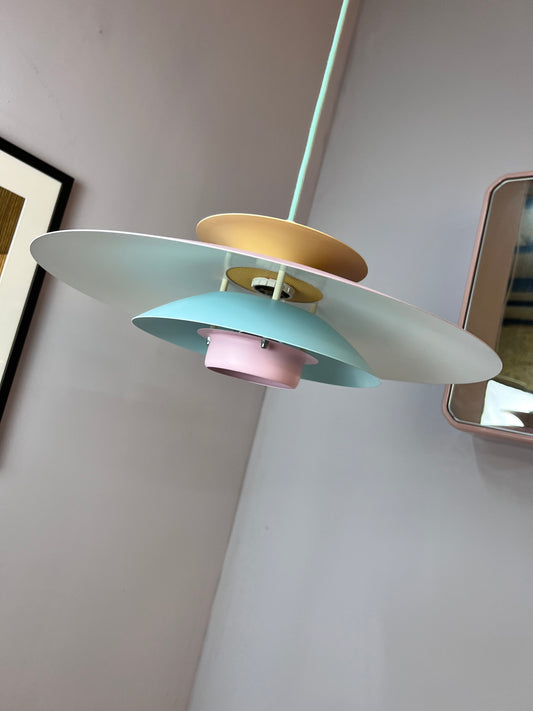 Lamellenlampe neu lackiert rosa mint