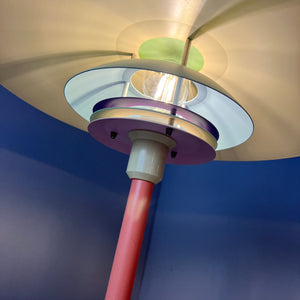 Tischlampe neu lackiert peach gelb