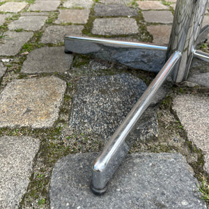 Couchtisch schwarz Linoleum Chrom von Mauser