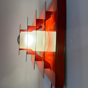 Wandlampe Pyramide rot Metall von Hustadt Leuchten