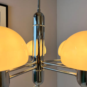 Kronleuchter Chrom Milchglas