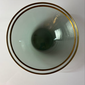 Set: 2 Schüsseln Rauchglas mit Goldrand