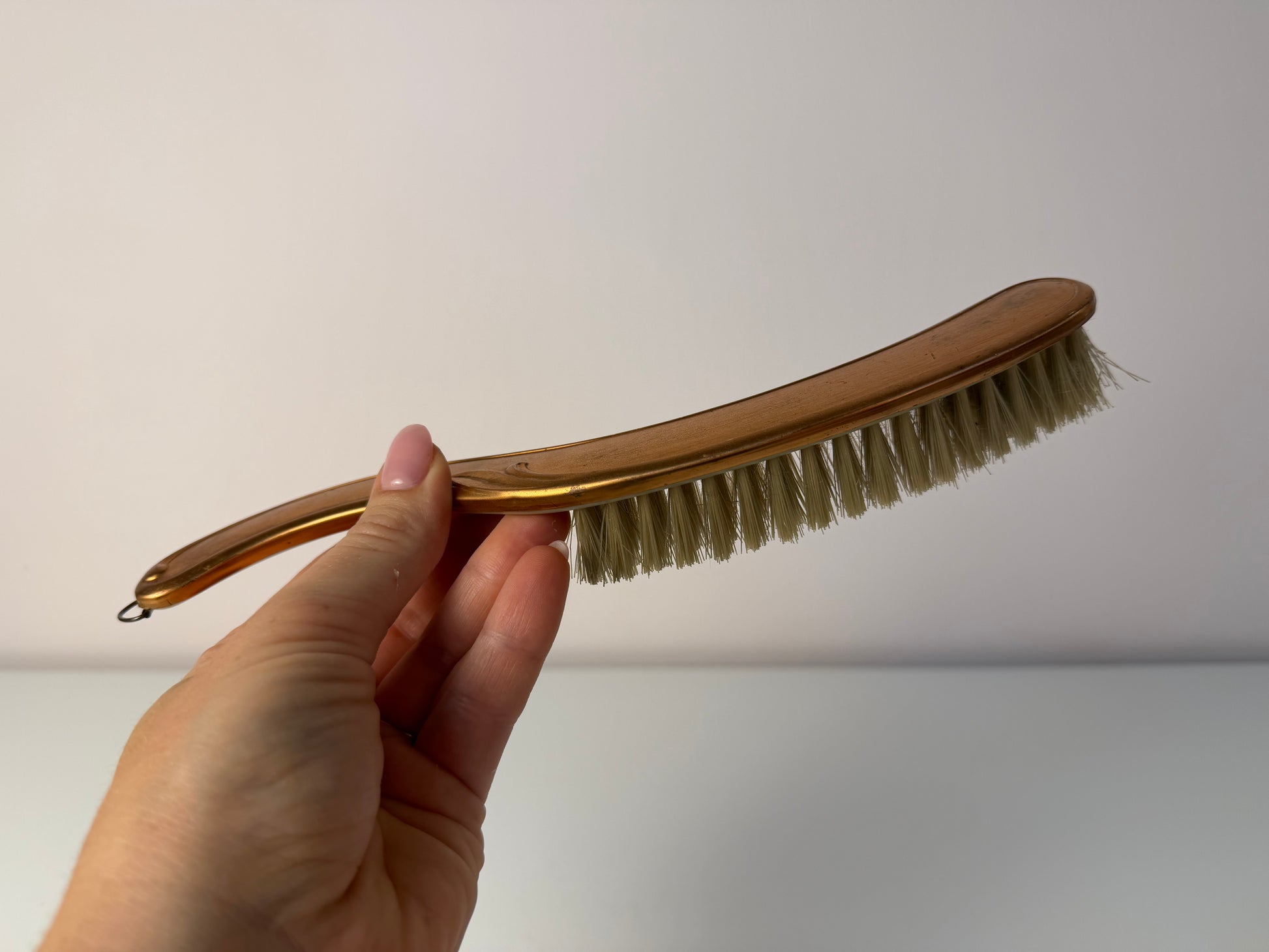 Handfeger mit Griff Kupferoptik