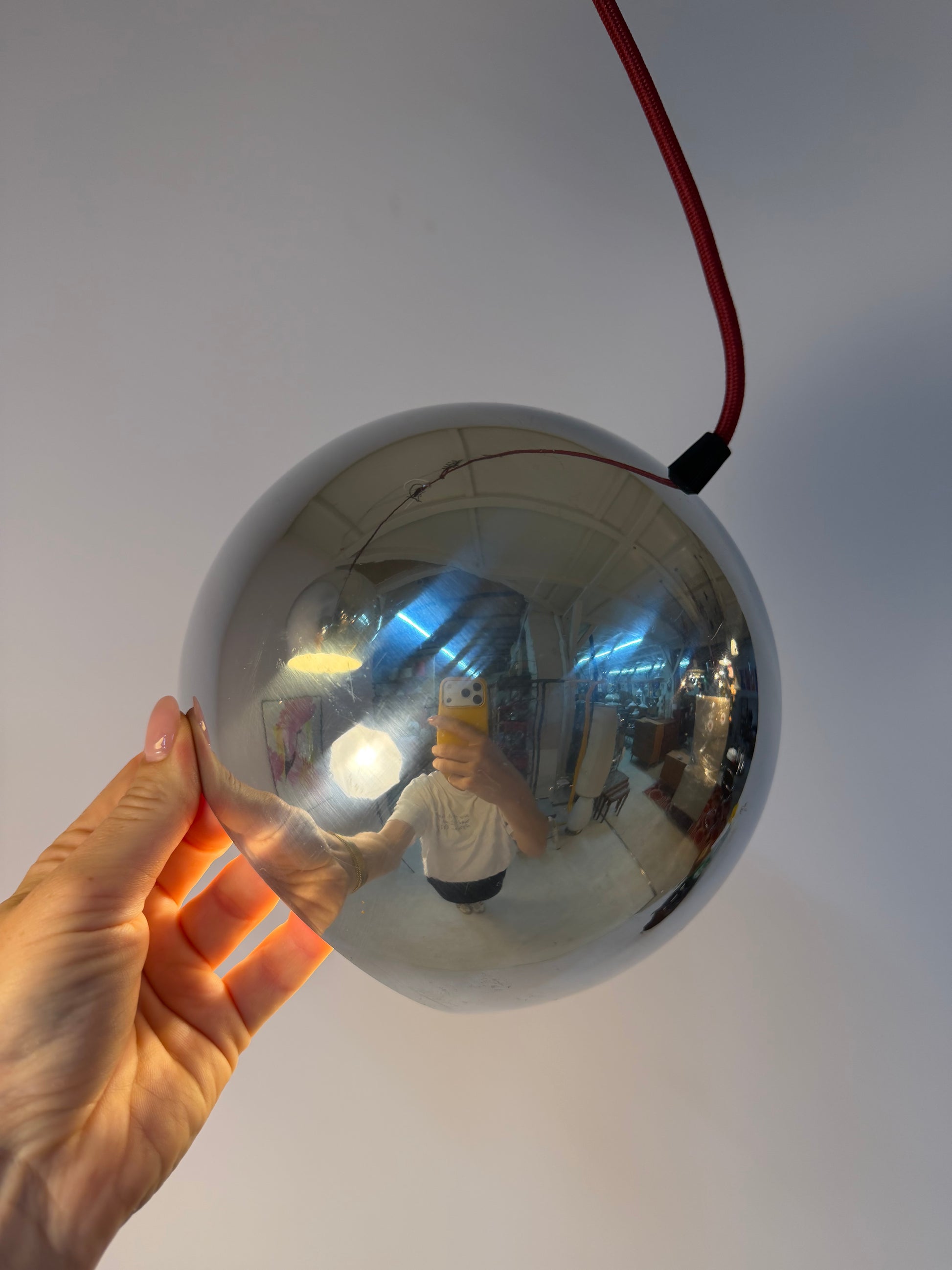 Kugellampe Topan Chrom von Verner Panton