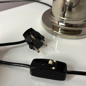 Mushroom Tischlampe Opalglas Chrom von Doria