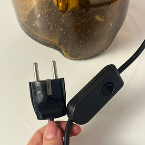 Pilzlampe braun Einschlussglas von Süssmuth Leuchten