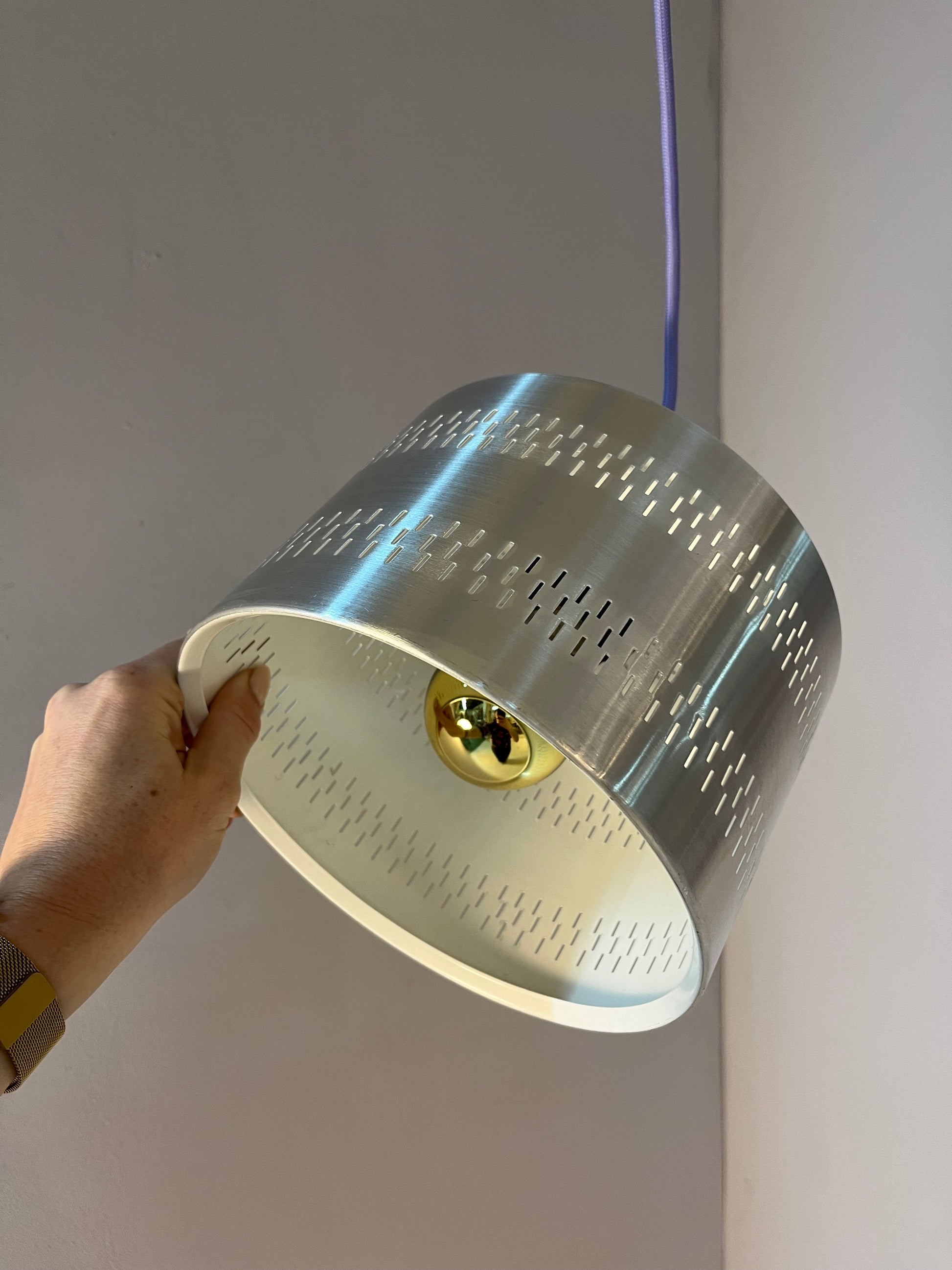 Hängelampe silber Aluminium aus Dänemark
