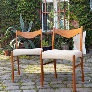 Polsterstuhl GS 600 creme Teak Wolle von Arne Wahl Iversen für Glyngøre Stolefabrik