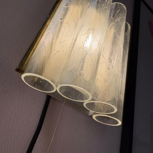 Wandlampe Eisglas Messing von Doria