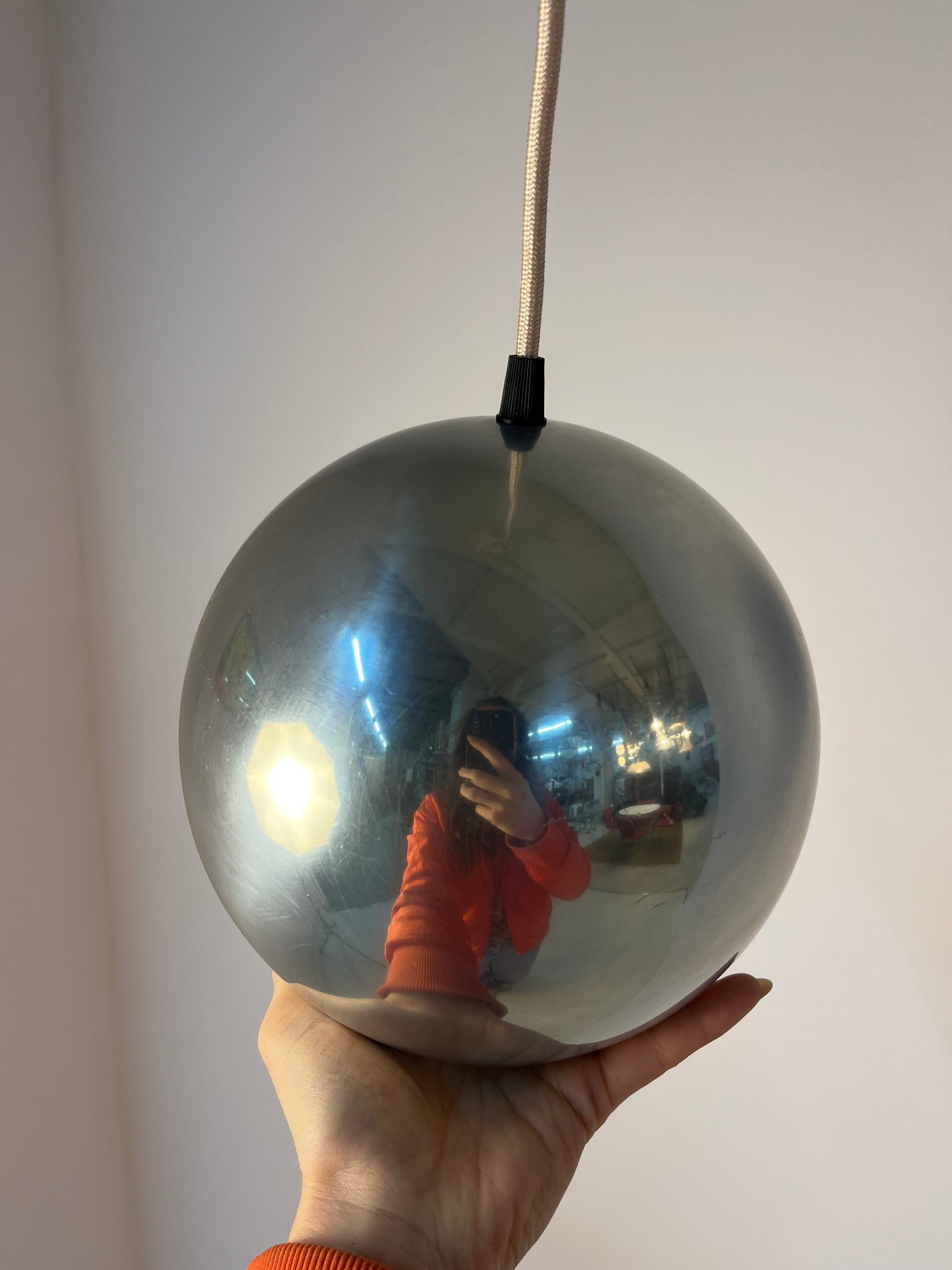 Kugellampe Topan Chrom von Verner Panton