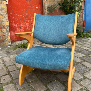 Sessel Z petrol neu gepolstert