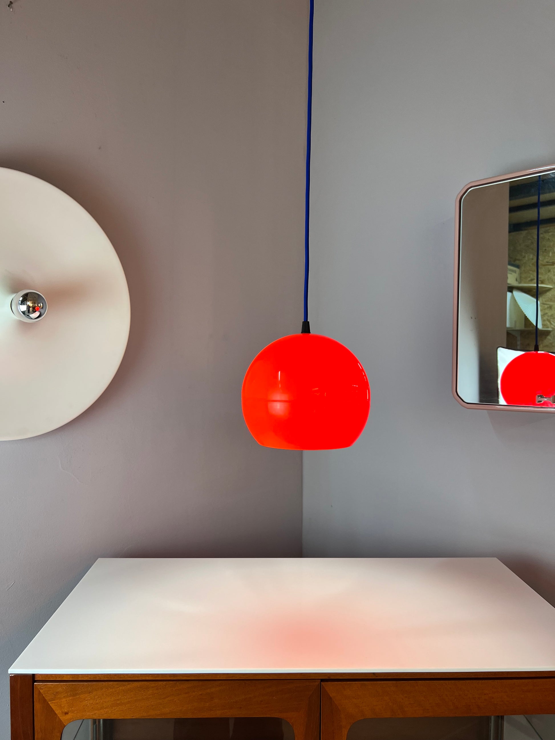 Kugellampe Kunststoff orange