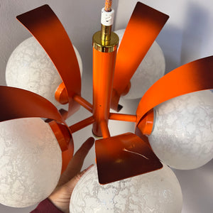 Kronleuchter weiß orange von Richard Essig