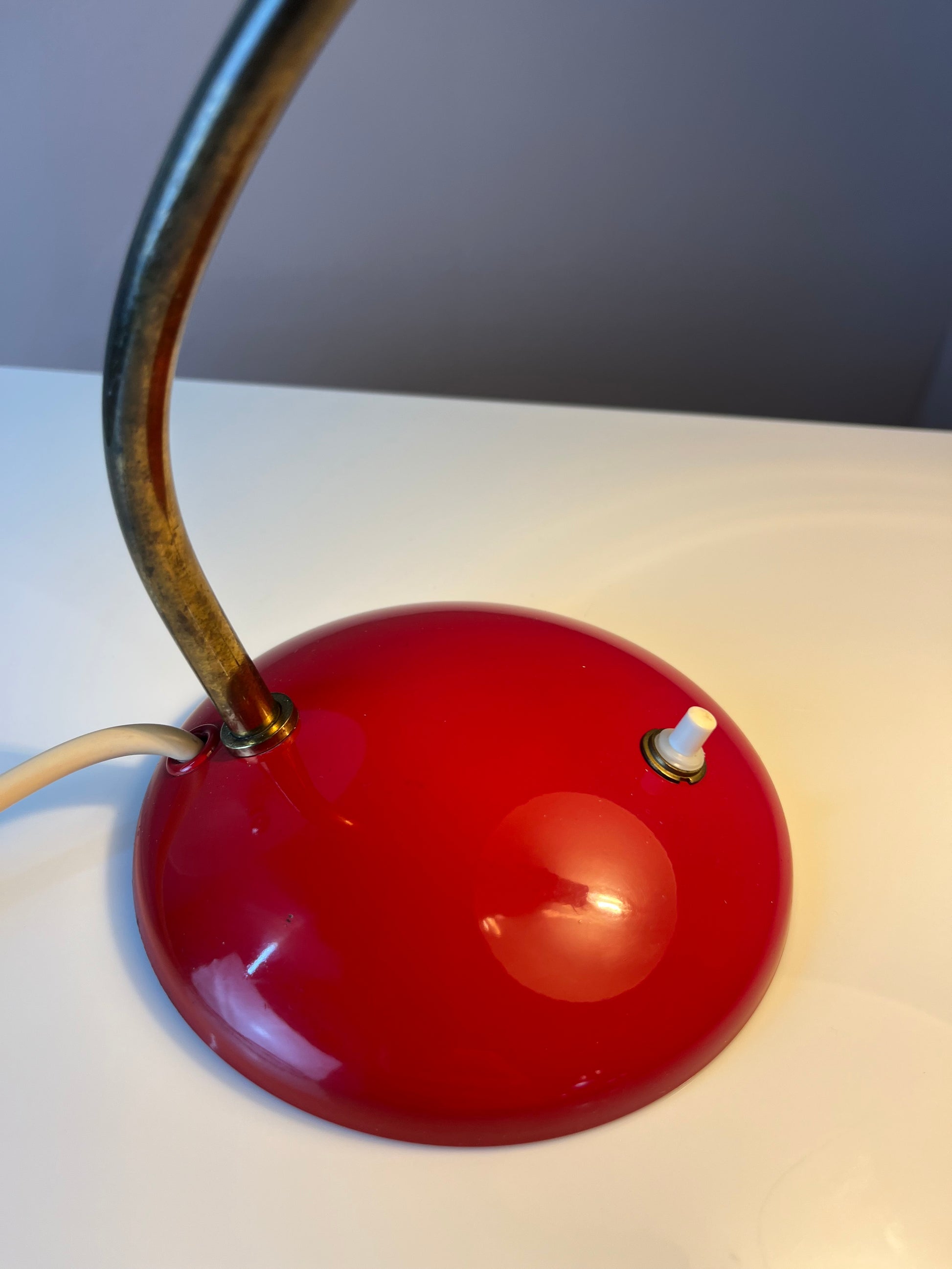 Schreibtischlampe Typ 6781 rot von Christian Dell für Kaiser Idell
