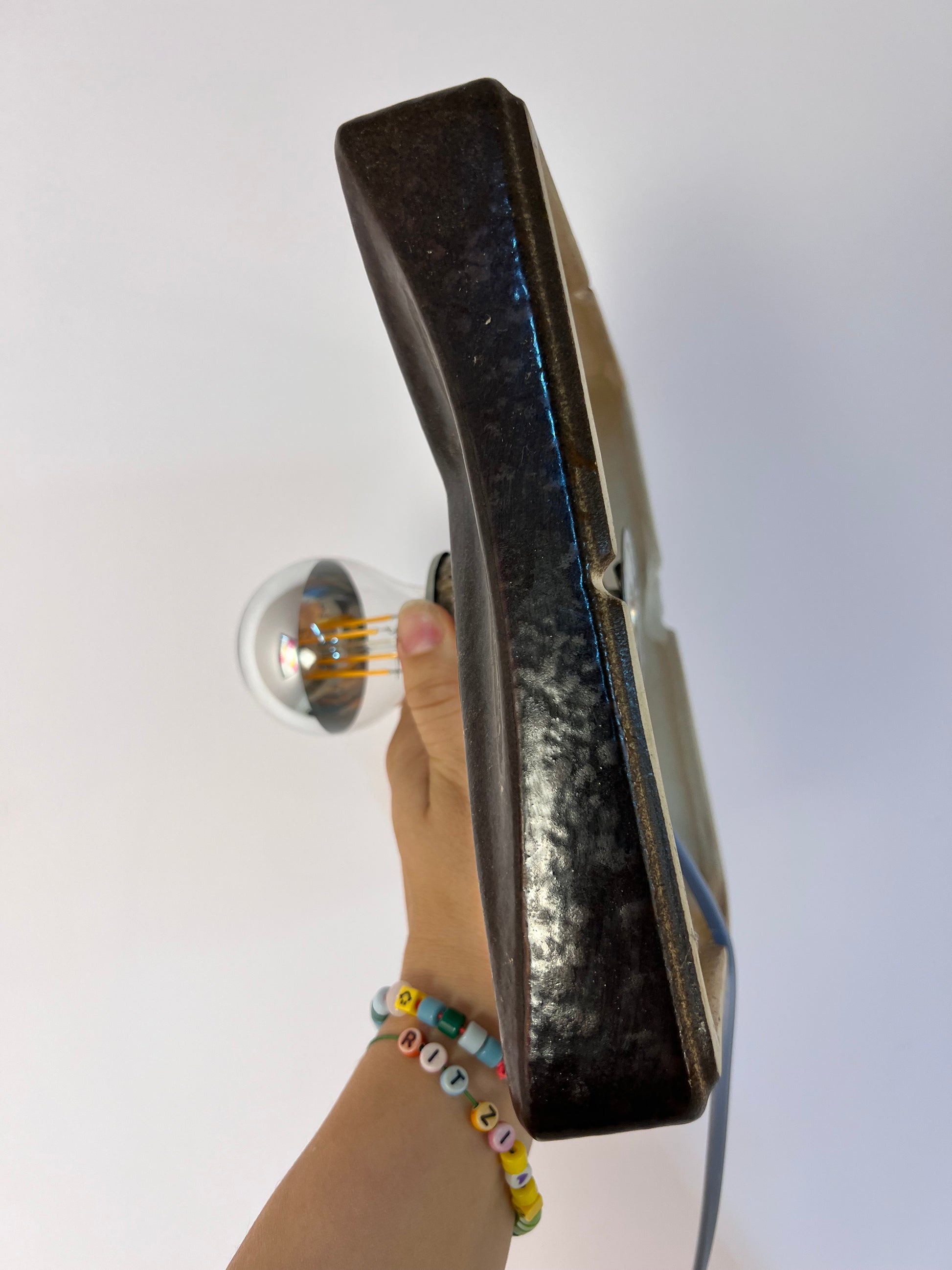 Wandlampe braun weiß Keramik von WGP PAN