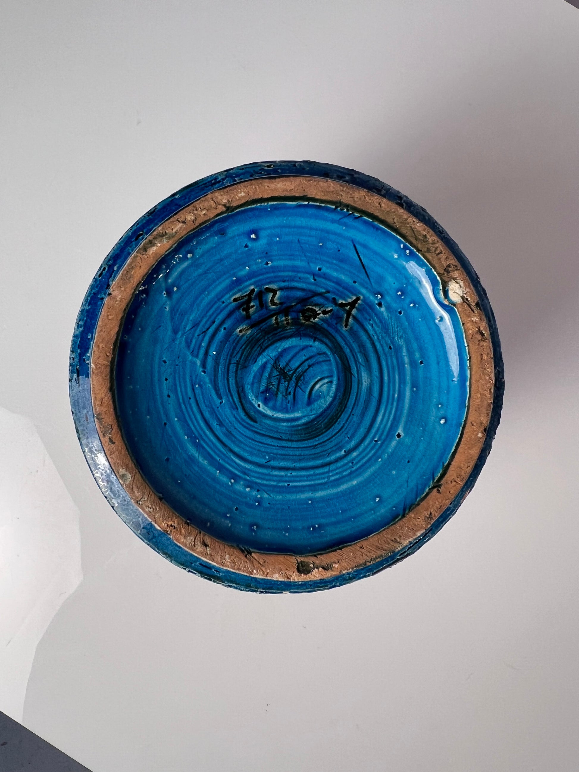 Vase Serie Rimini Blu von Aldo Londi für Bitossi