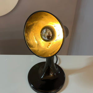 Tischlampe schwarz Bakelit von PGH