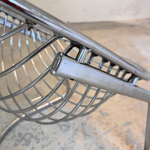 Freischwinger Modell Egg Chair mit Fell von Gastone Rinaldi