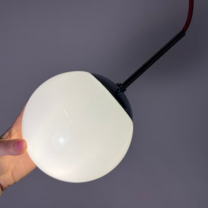 Kugellampe weiß Glas Chrom