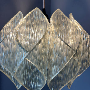 Hängelampe Lucite Eisglas von Marbach Leuchten