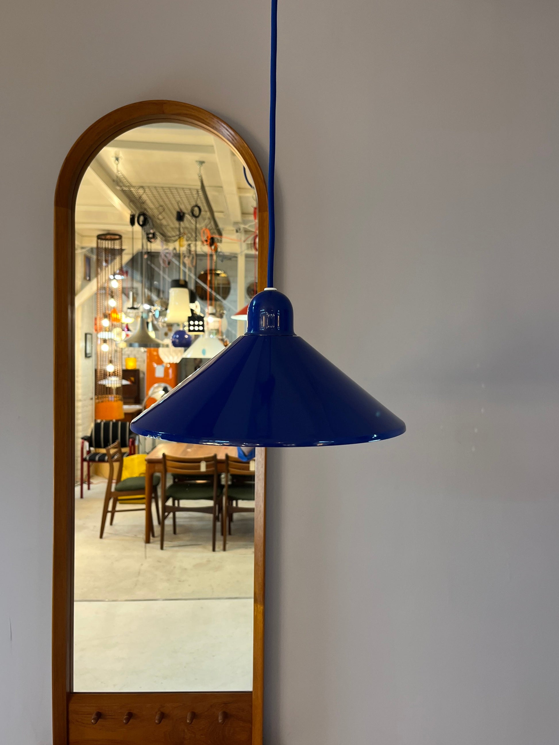 Metalllampe blau aus Dänemark