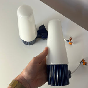 Set: 2x Wandlampe Modell 6020 blau von Sigvard Bernadotte für Ifö