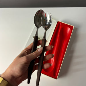 Salatbesteck Teak von Skaugum aus Norwegen