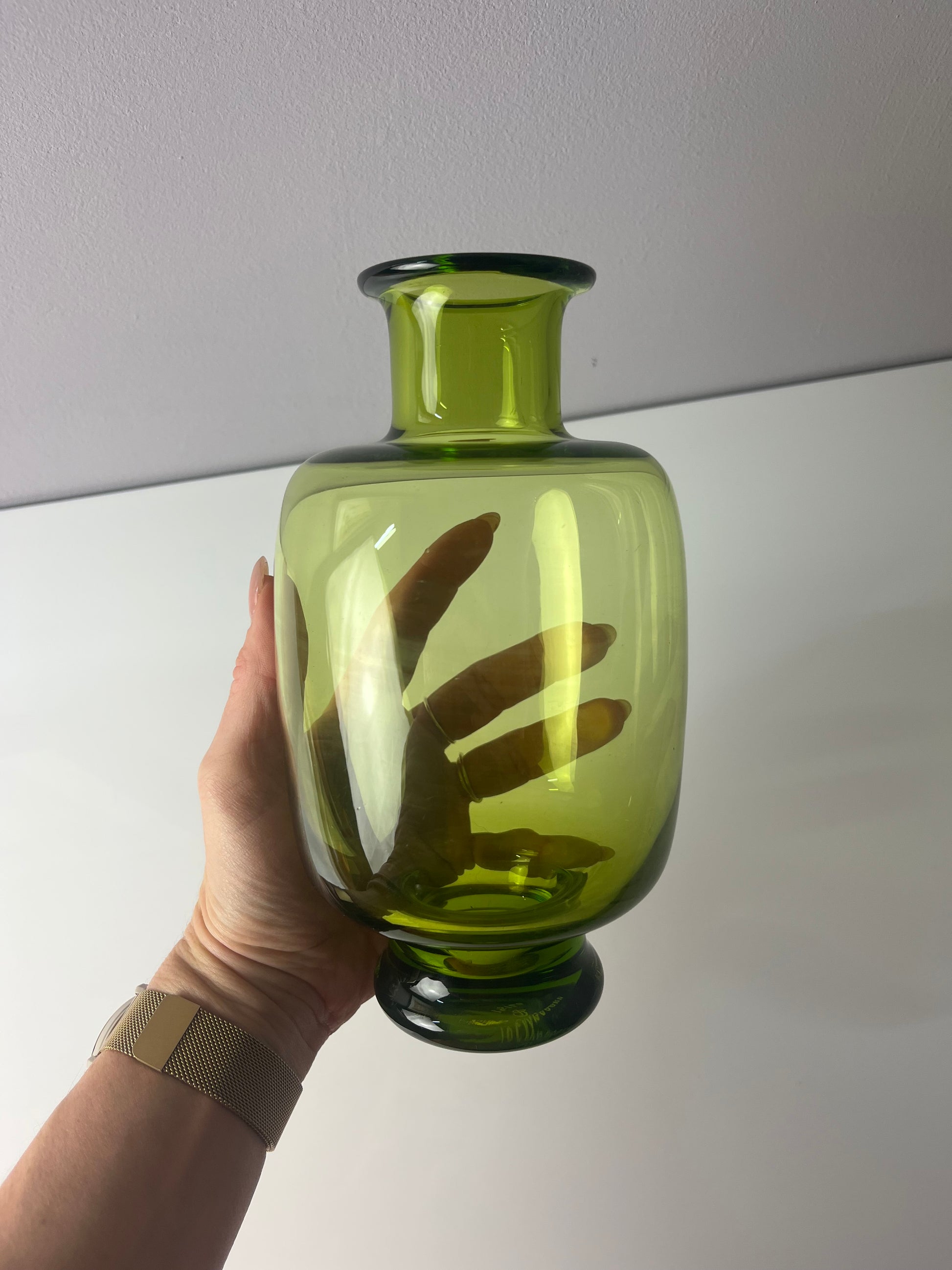 Vase Majgrøn von Per Lütken für Holmegaard