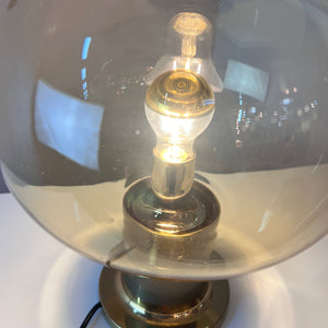 Tischlampe Messing Glas mundgeblasen