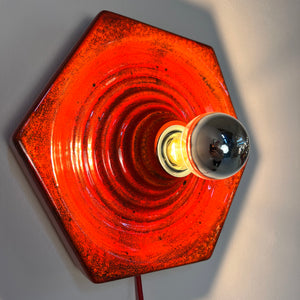 Wandlampe rot Keramik von Hustadt Leuchten