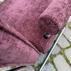 Sessel Halina lila neu gepolstert Chrom von Hellerau