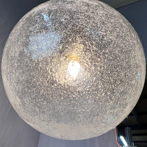Hängelampe Größe L Einschlussglas Chrom von Doria