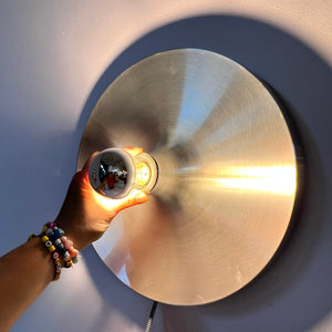 Wandlampe Diskus Aluminium gebürstet