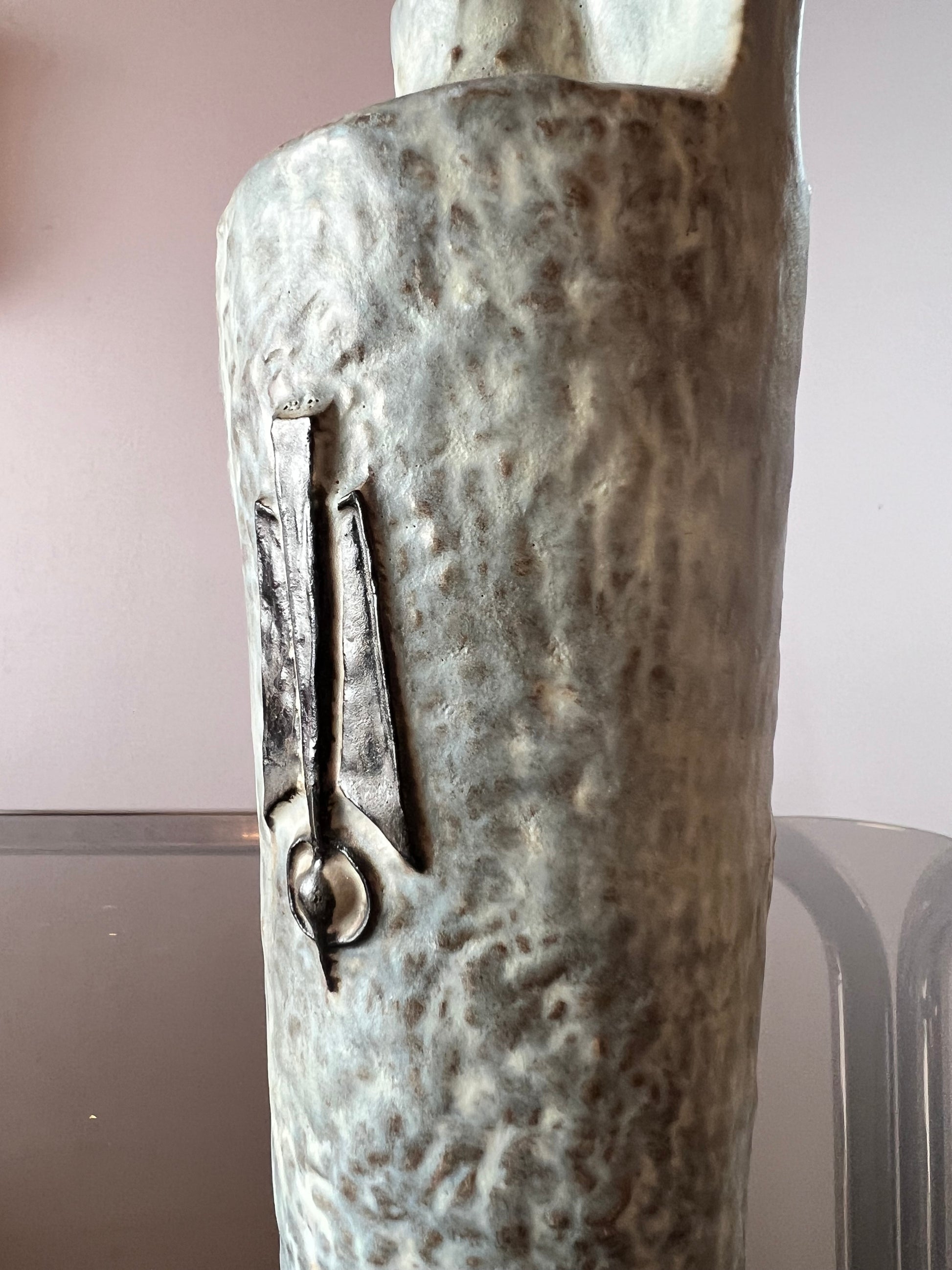 Vase 377 grau Keramik