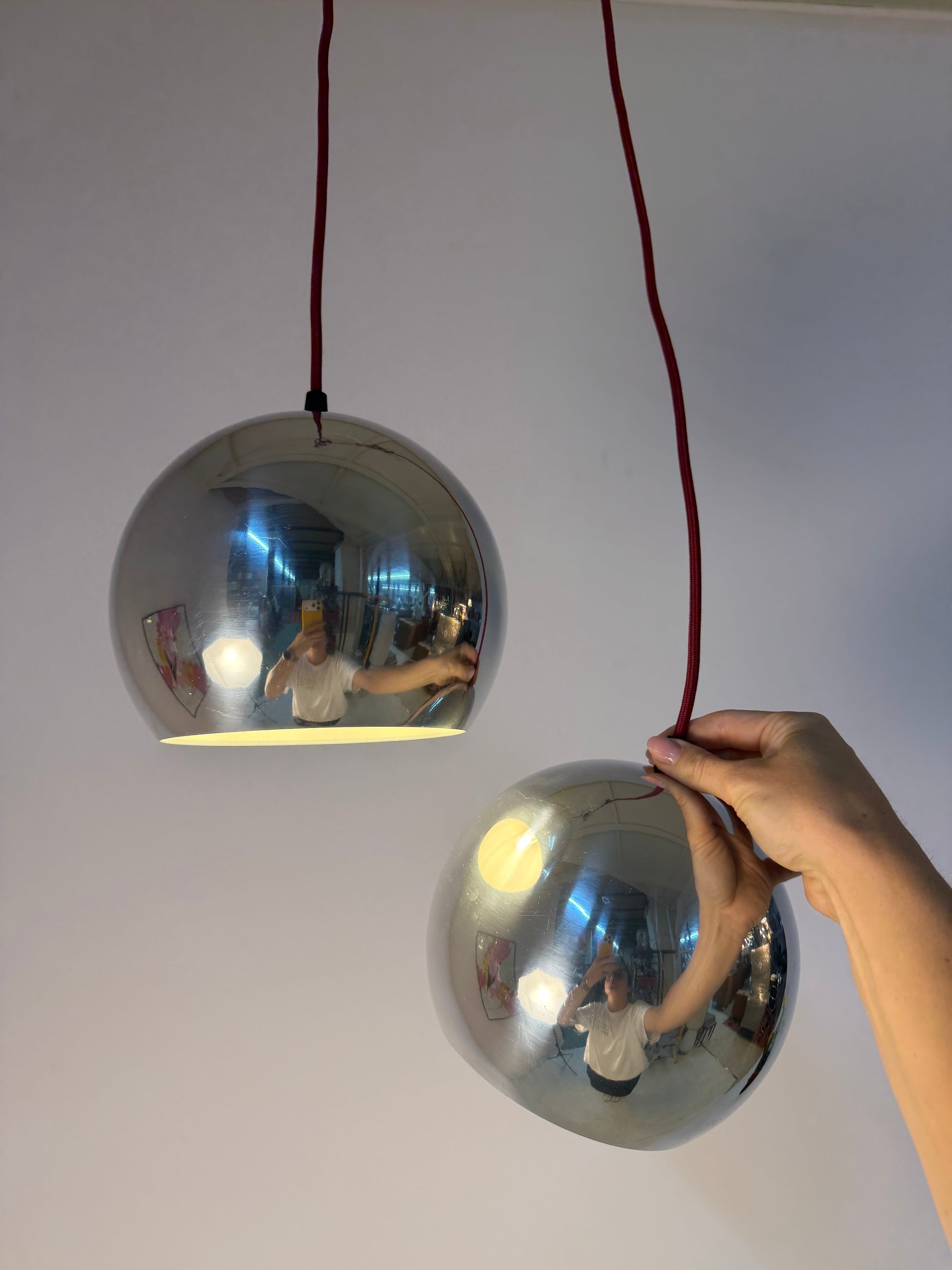 Kugellampe Topan Chrom von Verner Panton
