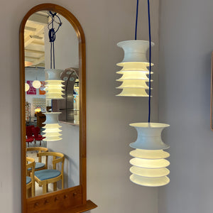 Lamellenlampe Strini weiß Kunststoff