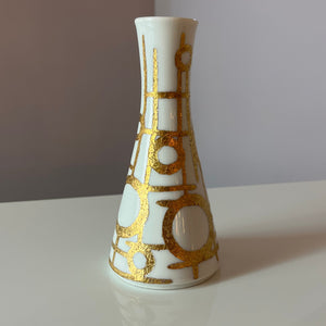 Vase weiß gold von Vera Kristansen für Lilien Porzellan