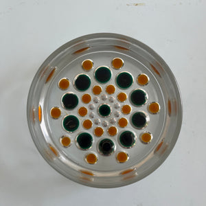 Schale gelb grün Kristallglas von Walther Glas