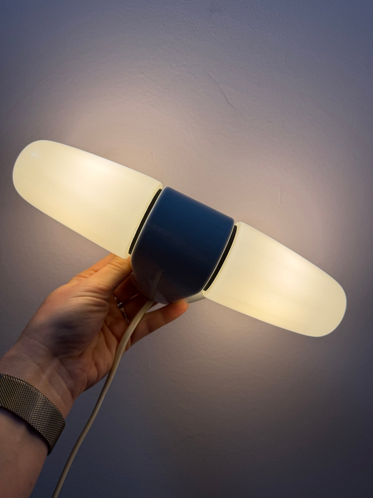 Wandlampe Modell 6068 weiß von Wilhelm Wagenfeld für Lindner