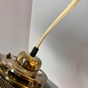 Lamellenlampe Gold Rauchglas aus Dänemark
