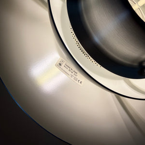 Lamellenlampe Modell Dania 2040 silber von Kurt Wiborg für JEKA