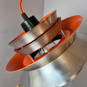 Lamellenlampe orange Chrom von Carl Thore